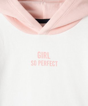 Sweat fille à capuche et poche kangourou en molleton chaud vue3 - GEMO (ENFANT) - GEMO