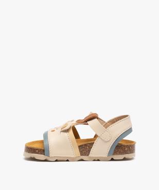 Sandales bébé garçon dessus cuir motif ourson – NA! vue3 - NA! - GEMO