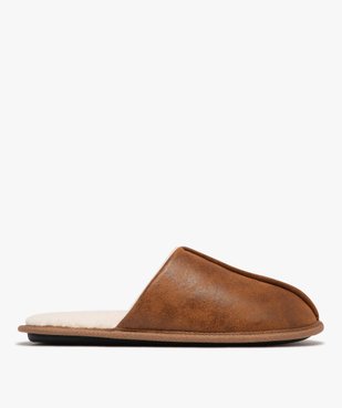 Chaussons homme mules fourrées sherpa vue1 - GEMO 4G HOMME - GEMO