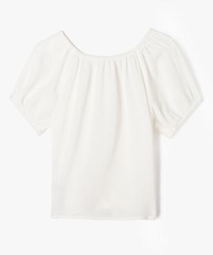 Blouse à manches ballon avec nœud en viscose froissée fille vue3 - GEMO 4G FILLE - GEMO