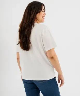 Tee-shirt manches courtes avec motif femme grande taille vue3 - GEMO 4G GT - GEMO