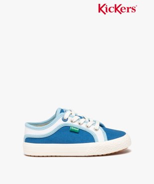 Baskets garçon en toile tricolore à lacets - Kickers vue1 - KICKERS - GEMO