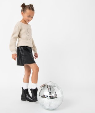 Pull fille en grosse maille pailletée - LuluCastagnette vue5 - LULUCASTAGNETTE - GEMO
