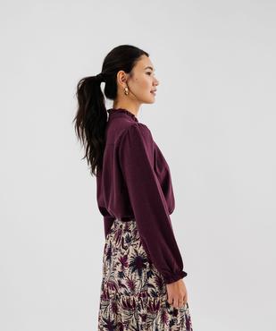 Blouse manches longues en flanelle de coton femme  vue4 - GEMO(FEMME PAP) - GEMO