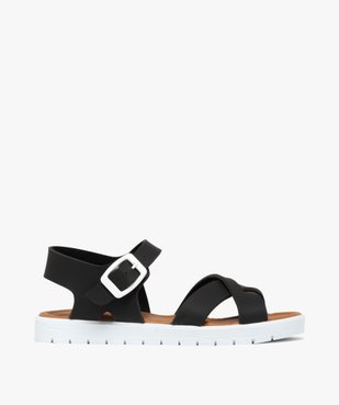Sandales fille unies à brides souples effet feutrine vue1 - LOVELY WINGS - GEMO