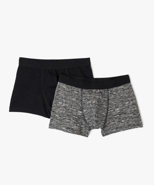 Boxer en coton stretch uni et chiné garçon (lot de 2) vue1 - GEMO 4G GARCON - GEMO