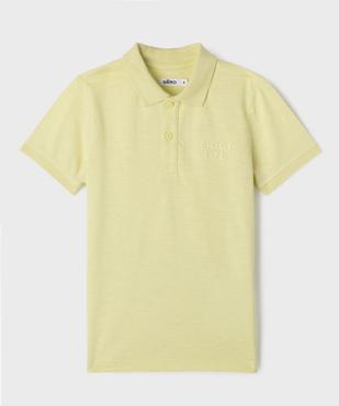 Polo à manches courtes en coton flammé garçon vue5 - GEMO (ENFANT) - GEMO