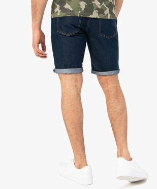 Bermuda en jean homme coupe droite vue3 - GEMO (HOMME) - GEMO
