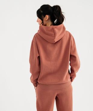 Sweat à capuche en molleton uni femme vue4 - GEMO 4G FEMME - GEMO