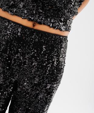 Pantalon Wide leg pailleté femme vue2 - GEMO(FEMME PAP) - GEMO