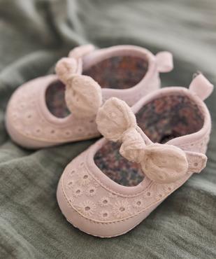 Chaussons de naissance babies en broderie anglaise bébé fille - LuluCastagnette vue6 - LULU CASTAGNETTE GEMO FOR GOOD - GEMO