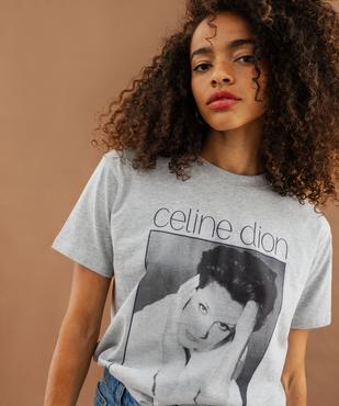 Tee-shirt col rond imprimé femme - Celine Dion vue3 - CELINE DION - GEMO
