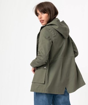 Parka femme à capuche en coton vue3 - GEMO(FEMME PAP) - GEMO
