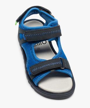 Sandales sport garçon à semelle crantée et brides scratch vue5 - GEMO 4G GARCON - GEMO