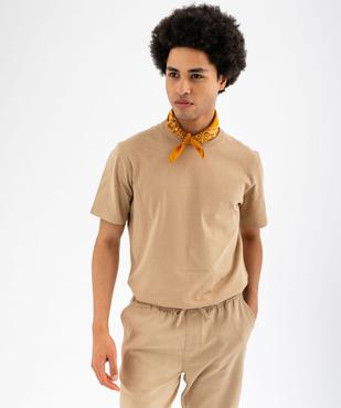 Tee-shirt manches courtes en coton uni homme vue1 - GEMO (HOMME) - GEMO