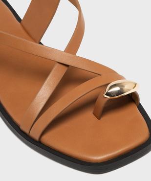 Sandales plates multibrides avec bijou de pied femme vue6 - FOLLOW ME - GEMO