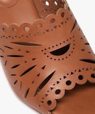 Mules femme à talon dessus large bride ajourée vue7 - GEMO(URBAIN) - GEMO