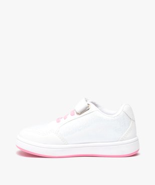 Baskets fille pailletées à scratch et à lacets - Barbie  vue3 - BARBIE - GEMO