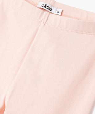 Legging 7/8ème uni à taille élastiquée fille vue2 - GEMO (ENFANT) - GEMO