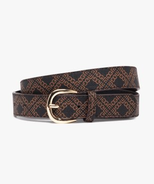 Ceinture imprimée avec boucle ovale femme vue1 - GEMO (ACCESS) - GEMO