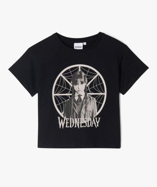 Tee-shirt manches courtes ample imprimé fille - Wednesday vue2 - WEDNESDAY - GEMO