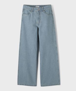 Jean wide leg en denim 100% coton fille vue1 - GEMO 4G FILLE - GEMO