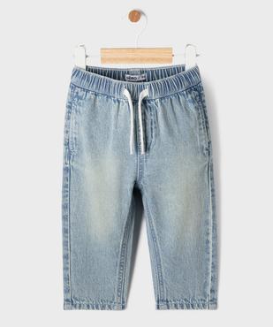 Jean léger coloris délavé avec taille ajustable bébé garçon vue1 - GEMO(BEBE DEBT) - GEMO