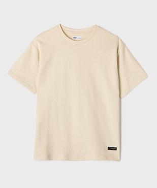 Tee-shirt manches courtes oversize en coton texturé garçon vue1 - GEMO 4G GARCON - GEMO