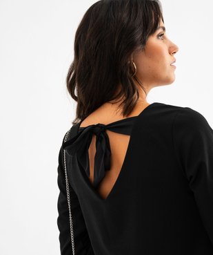 Robe de grossesse courte à manches longues élégante vue3 - GEMO (MATER) - GEMO