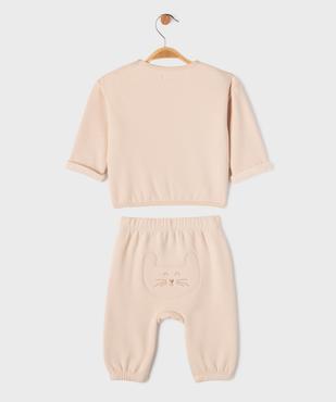 Ensemble 2 pièces bébé garçon : sweat et pantalon vue4 - GEMO 4G BEBE - GEMO