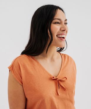 Haut de pyjama à col V sans manches femme vue2 - GEMO(HOMWR FEM) - GEMO