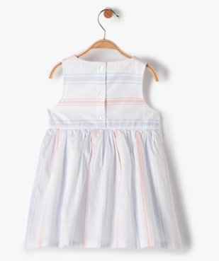 Robe bébé fille sans manches avec jupon vue3 - GEMO(BEBE DEBT) - GEMO