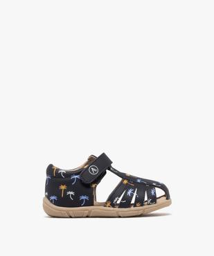 Sandales en cuir avec bride à scratch et bout fermé bébé garçon - Alma vue1 - ALMA - GEMO