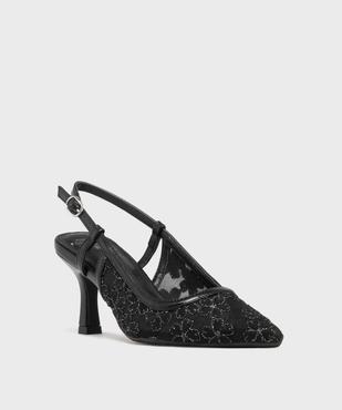 Escarpins slingback dentelle femme - FOLLOW ME vue2 - FOLLOW ME - GEMO