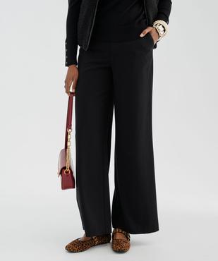 Pantalon en toile coupe large femme vue1 - GEMO(FEMME PAP) - GEMO