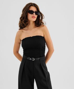 Bustier smockée 100% coton femme vue1 - GEMO(FEMME PAP) - GEMO