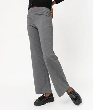 Pantalon large en maille imprimée à taille élastiquée femme vue1 - GEMO(FEMME PAP) - GEMO