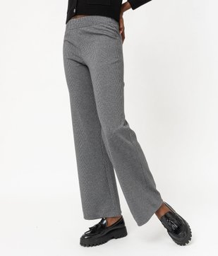 Pantalon large en maille imprimée à taille élastiquée femme vue1 - GEMO(FEMME PAP) - GEMO