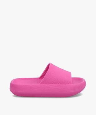 Mules de piscine femme unies à semelle plateforme vue1 - GEMO (PLAGE) - GEMO