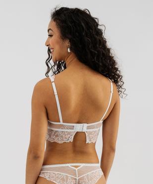 Soutien-gorge corbeille à armatures avec basque en dentelle femme vue2 - GEMO(HOMWR FEM) - GEMO