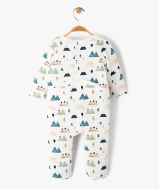 Pyjama bébé à pont-dos en jersey molletonné imprimé montagnes vue4 - GEMO(BB COUCHE) - GEMO