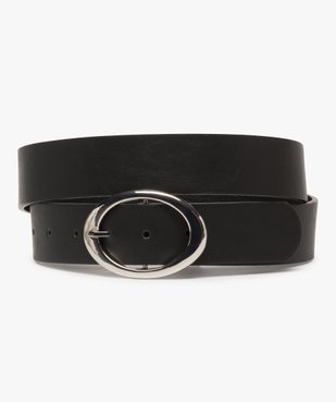 Ceinture femme avec grosse boucle ovale en métal brillant vue1 - GEMO (ACCESS) - GEMO