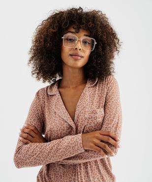 Pyjama deux pièces en viscose femme : chemise et pantalon vue4 - GEMO 4G FEMME - GEMO