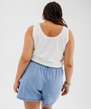 Débardeur en coton à larges bretelles femme grande taille vue4 - GEMO (G TAILLE) - GEMO