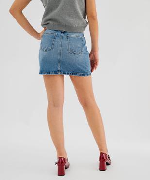 Jupe en jean avec clous métalliques femme vue3 - GEMO(FEMME PAP) - GEMO