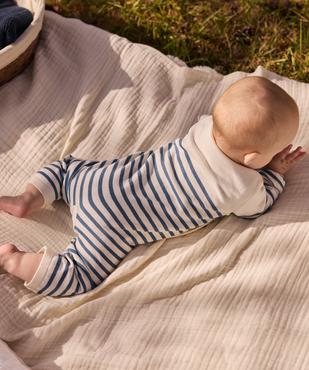Combinaison en maille à rayures bébé garçon - LuluCastagnette vue5 - LULUCASTAGNETTE - GEMO