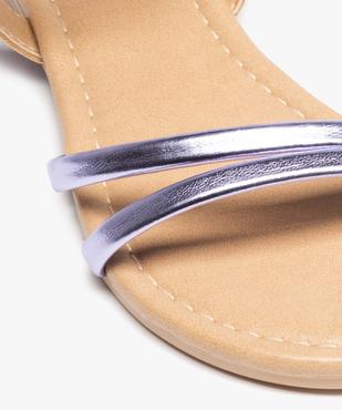 Sandales fille unies à fines brides métallisées vue6 - GEMO (ENFANT) - GEMO