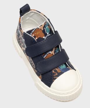 Chaussures montantes look sport à scratch en matière déperlante bébé garçon vue5 - BUGGY - GEMO