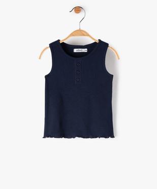 Débardeur bébé fille en maille côtelée  vue1 - GEMO 4G BEBE - GEMO