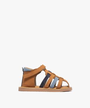 Sandales en cuir multibrides à scratch bébé garçon - Na! vue1 - NA! GEMO FOR GOOD - GEMO